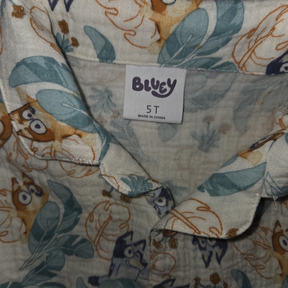 Bluey Kids Tropical Outfit Set 5t - Picture 5 of 6